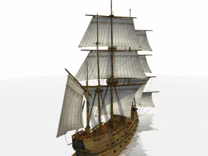 hms galeon military 3D Model
