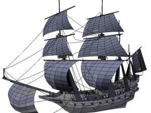 hms galeon military 3D Model