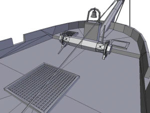 hms shooner 1 masts 3D Model
