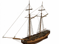 hms shooner 2 masts Model 3D