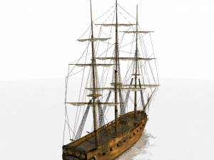 hms 18 sailships collection 3D Model