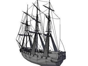 hms 18 sailships collection 3D Model