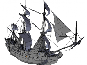 hms 18 sailships collection 3D Model