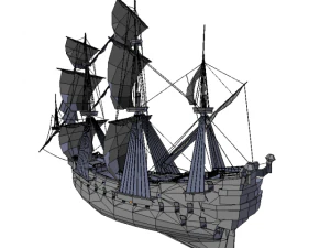 hms 18 sailships collection 3D Model