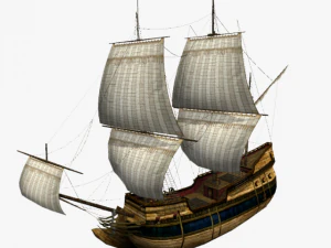 hms 18 sailships collection 3D Model