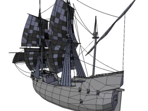 hms 18 sailships collection 3D Model