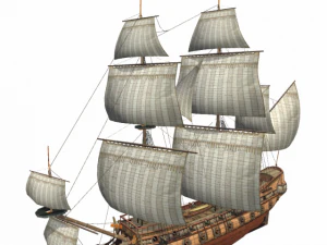 hms 18 sailships collection 3D Model
