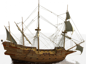 hms 18 sailships collection 3D Model