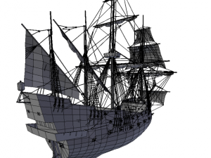 hms 18 sailships collection 3D Model