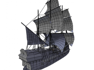 hms 18 sailships collection 3D Model