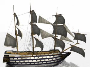 hms 18 sailships collection 3D Model