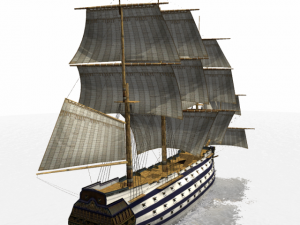 hms 18 sailships collection 3D Model