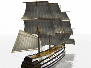 hms 18 sailships collection 3D Model