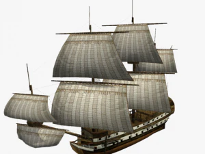 hms 18 sailships collection 3D Model