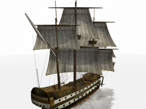 hms 18 sailships collection 3D Model