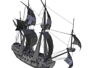 hms 18 sailships collection 3D Model