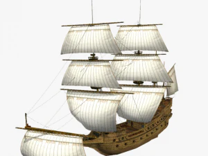 hms 18 sailships collection 3D Model