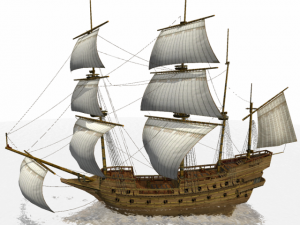 hms 18 sailships collection 3D Model