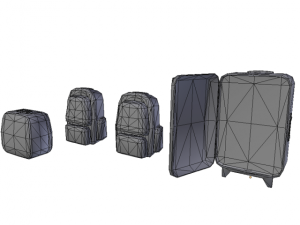four trip bags 3Dモデル