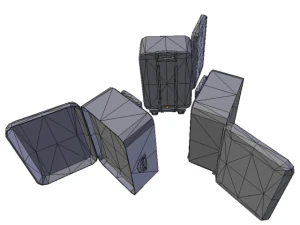 trip bags rigged 3D Model