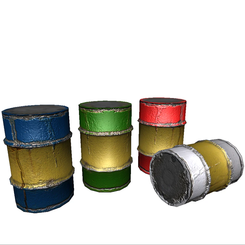 barrels collection 3D Model .c4d .max .obj .3ds .fbx .stl .blend