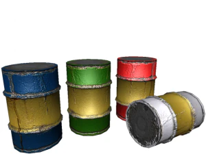 coleção de barris Modelo 3D