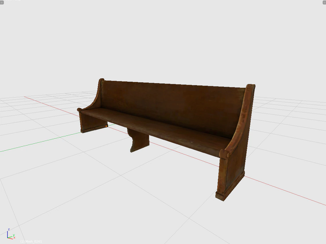 park bench 2 3D Model .c4d .max .obj .3ds .fbx .stl .blend
