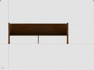 park bench 2 Model 3D