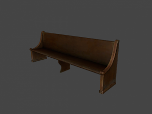 park bench 2 Model 3D