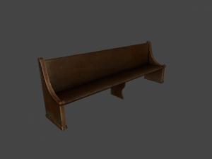 park bench 2 Model 3D