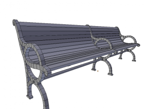 park bench 3 3D Model