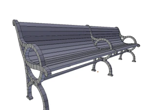 park bench 3 3D Model