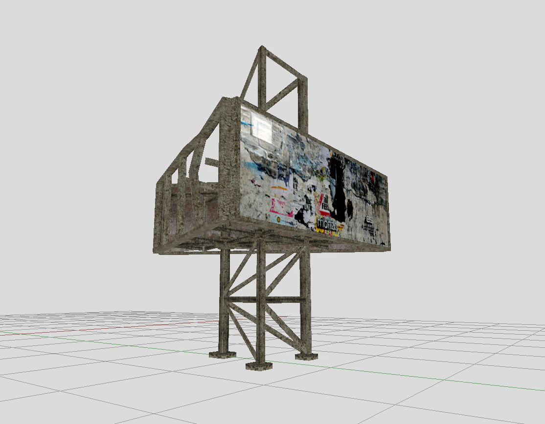 old billboard 3D Model .c4d .max .obj .3ds .fbx .stl .blend