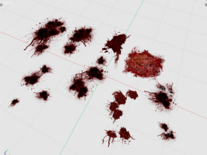 8 blood decals pack 3D Модель