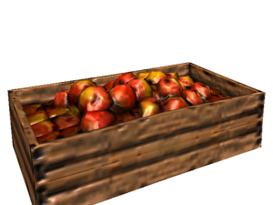 box of apples 3Dモデル