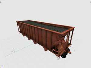 cargo vagon train 3D मॉडल