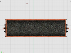cargo vagon train 3D 모델