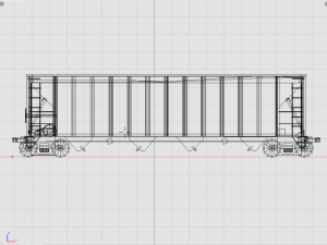 cargo vagon train 3D 모델