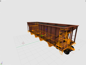 cargo vagon train 3D 모델