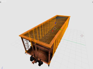 cargo vagon train 3D Model