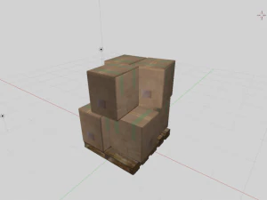 箱のグループ 3Dモデル