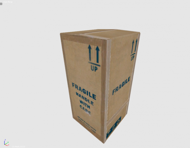 carton box fragile Model 3D .c4d .max .obj .3ds .fbx .stl .blend 