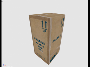carton box fragile 3D मॉडल