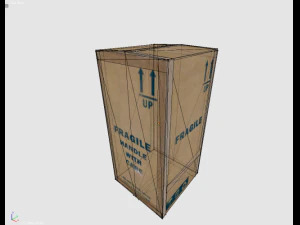 carton box fragile 3D Model