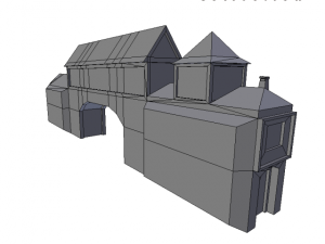 medieval city gatewall 3D 模型