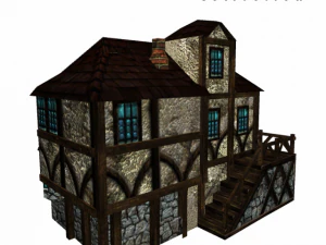 średniowieczny dom 3 Model 3D