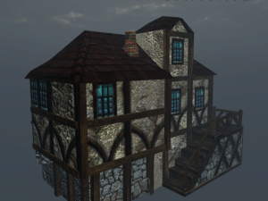 medieval house 3 Modelo 3D