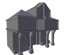 medieval house 4 3D Model