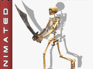 medieval skeleton low poly 3D Model
