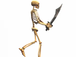 medieval skeleton low poly 3D Model